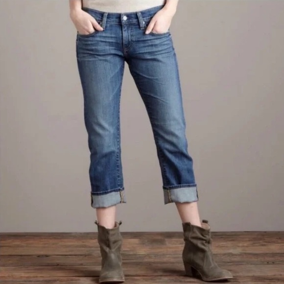 AG Tomboy Crop Relaxed Straight Leg Jeans 10 Years Denim Casual Women’s 28 - Picture 1 of 10